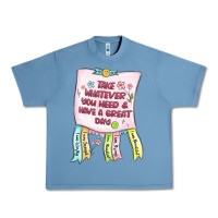 Pebble Blue take whatever you need  have a great day Urban Heavy Tee - MaliasSmallBusiness