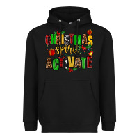 Black christmas spirit activate Heavyweight Hoodie - AdoDesignShop