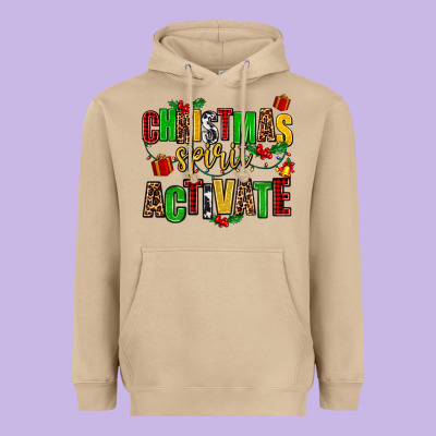 Christmas Spirit Activate Heavyweight Hoodie Designed By Adodesignshop