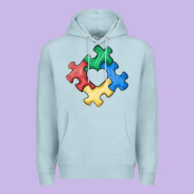 Autism Puzzle Premium Hoodie Designed By Maliassmallbusiness