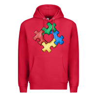Cardinal autism puzzle Premium Hoodie - MaliasSmallBusiness