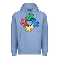 Colony Blue autism puzzle Premium Hoodie - MaliasSmallBusiness