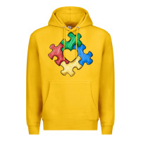 Lemon autism puzzle Premium Hoodie - MaliasSmallBusiness