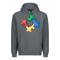 Rock autism puzzle Premium Hoodie - MaliasSmallBusiness