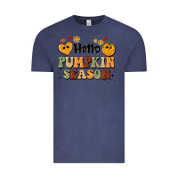 Vintage Denim hello pumpkin season Vintage Tee - BarkalooDesign