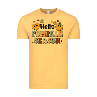 Vintage Mustard hello pumpkin season Vintage Tee - BarkalooDesign