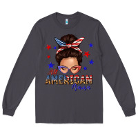Smoke all american mama messy bun Long Sleeve Tee - texasbilliewilder