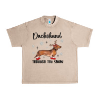 French Oak dachshund through the snow Urban Heavy Tee - MaliasSmallBusiness