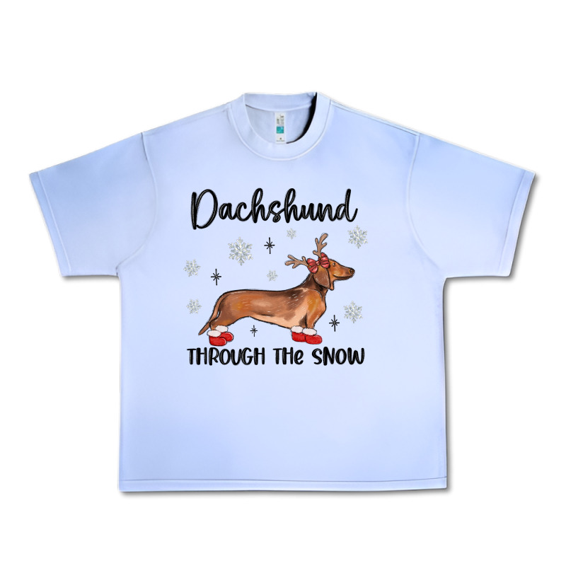 Dachshund Through The Snow Urban Heavy Tee by MaliasSmallBusiness | Teevron