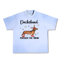 Grape Ice dachshund through the snow Urban Heavy Tee - MaliasSmallBusiness