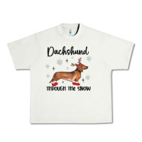 Pistachio dachshund through the snow Urban Heavy Tee - MaliasSmallBusiness