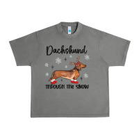 Tornado dachshund through the snow Urban Heavy Tee - MaliasSmallBusiness