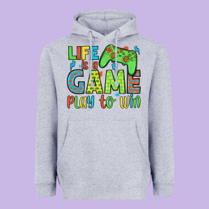 Life Is A Game Play To Win Heavyweight Hoodie Designed By Jahusdesignshop