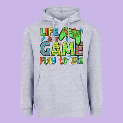 Life Is A Game Play To Win Heavyweight Hoodie Designed By Jahusdesignshop