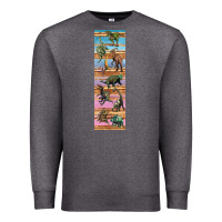 Charcoal Heather dinosaurs pen wrap Premium Sweatshirt - Artiststas
