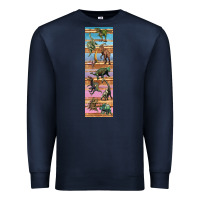 Navy dinosaurs pen wrap Premium Sweatshirt - Artiststas
