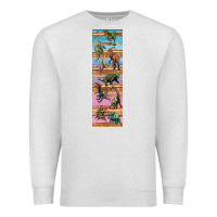 Oatmeal Heather dinosaurs pen wrap Premium Sweatshirt - Artiststas