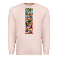 Pale Pink dinosaurs pen wrap Premium Sweatshirt - Artiststas