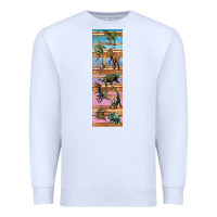 White dinosaurs pen wrap Premium Sweatshirt - Artiststas