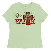 Matcha faith our lady of guadalupe cross Ladies Tee - BarkalooDesign