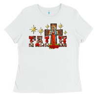 White faith our lady of guadalupe cross Ladies Tee - BarkalooDesign