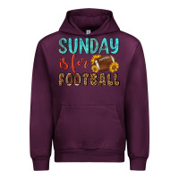 Mauve Wine sunday is for football Urban Hoodie - NancyCooperArtShop
