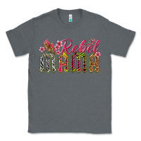 Charcoal Heather rebel mama Classic Tee - texasbilliewilder