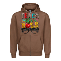 Chestnut teach like a boss Zipper Hoodie - Zillion Design Studio