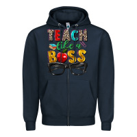 Navy teach like a boss Zipper Hoodie - Zillion Design Studio
