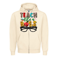 Sandshell teach like a boss Zipper Hoodie - Zillion Design Studio