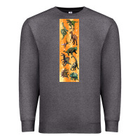 Charcoal Heather dinosaurs pen wrap Premium Sweatshirt - Artiststas