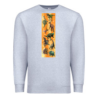 Heather Grey dinosaurs pen wrap Premium Sweatshirt - Artiststas