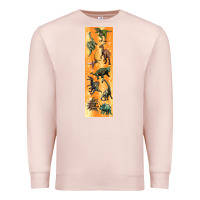 Pale Pink dinosaurs pen wrap Premium Sweatshirt - Artiststas