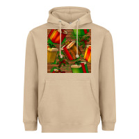 Mushroom christmas gift box seamless pattern Heavyweight Hoodie - BundleAndBundleShop