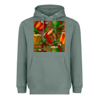 Sage christmas gift box seamless pattern Heavyweight Hoodie - BundleAndBundleShop