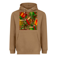 Toasted Coconut christmas gift box seamless pattern Heavyweight Hoodie - BundleAndBundleShop