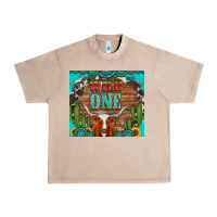 French Oak wild one longhorn gemstones cactus and sunflowers Urban Heavy Tee - Artiststas