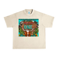 Sandshell wild one longhorn gemstones cactus and sunflowers Urban Heavy Tee - Artiststas