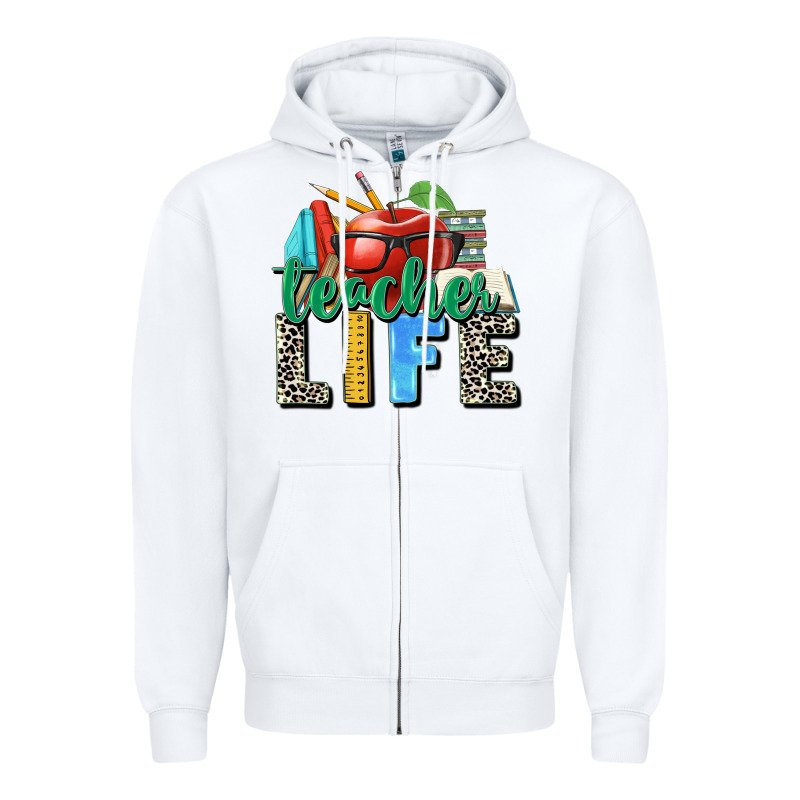 Teacher Life Zipper Hoodie by Zillion Design Studio | Teevron