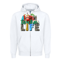 White teacher life Zipper Hoodie - Zillion Design Studio