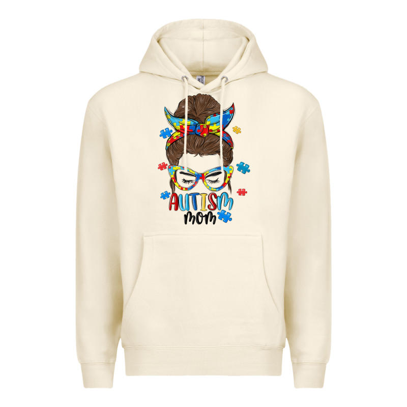 Messy Bun Autism Mom Premium Hoodie by MaliasSmallBusiness | Teevron
