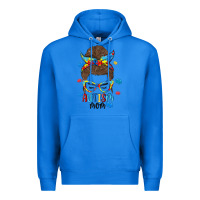 True Royal messy bun autism mom Premium Hoodie - MaliasSmallBusiness