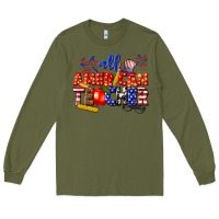 Army Green all american teacher Long Sleeve Tee - texasbilliewilder