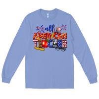 Colony Blue all american teacher Long Sleeve Tee - texasbilliewilder