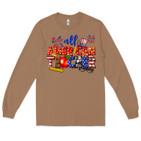 Toasted Coconut all american teacher Long Sleeve Tee - texasbilliewilder
