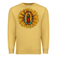 Antique Gold our lady of guadalupe sunflower Premium Sweatshirt - JahusDesignShop