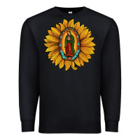 Black our lady of guadalupe sunflower Premium Sweatshirt - JahusDesignShop