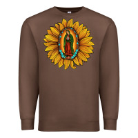 Chestnut our lady of guadalupe sunflower Premium Sweatshirt - JahusDesignShop