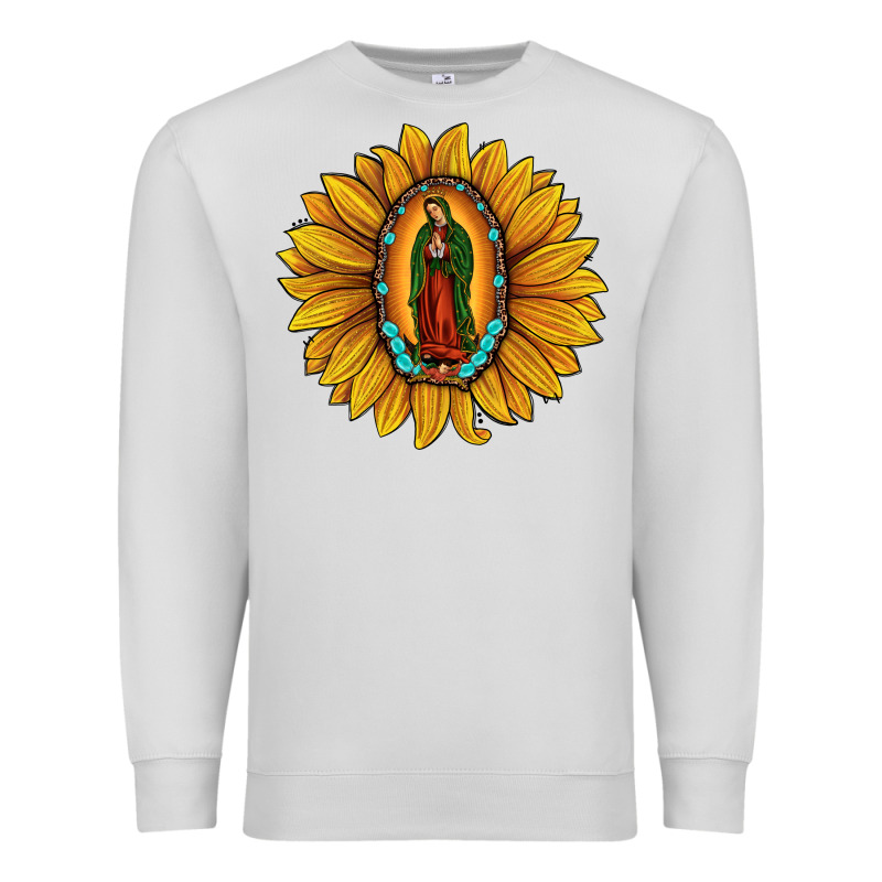 Our Lady Of Guadalupe Sunflower Premium Sweatshirt by JahusDesignShop | Teevron