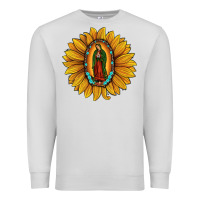 Dove Grey our lady of guadalupe sunflower Premium Sweatshirt - JahusDesignShop